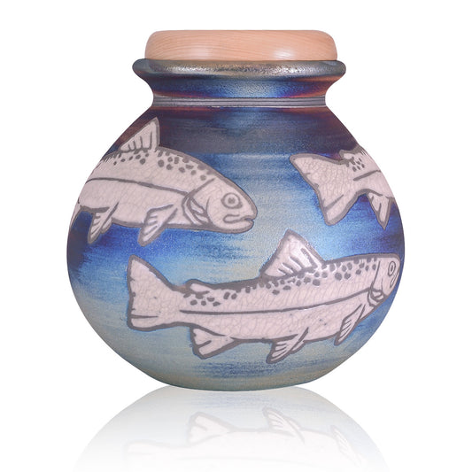 Celestial River Raku Urn