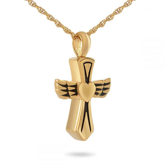 Take Flight Gold Steel Keepsake Pendant