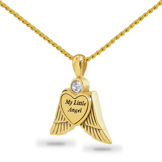 My Little Angel Gold Steel Pendant