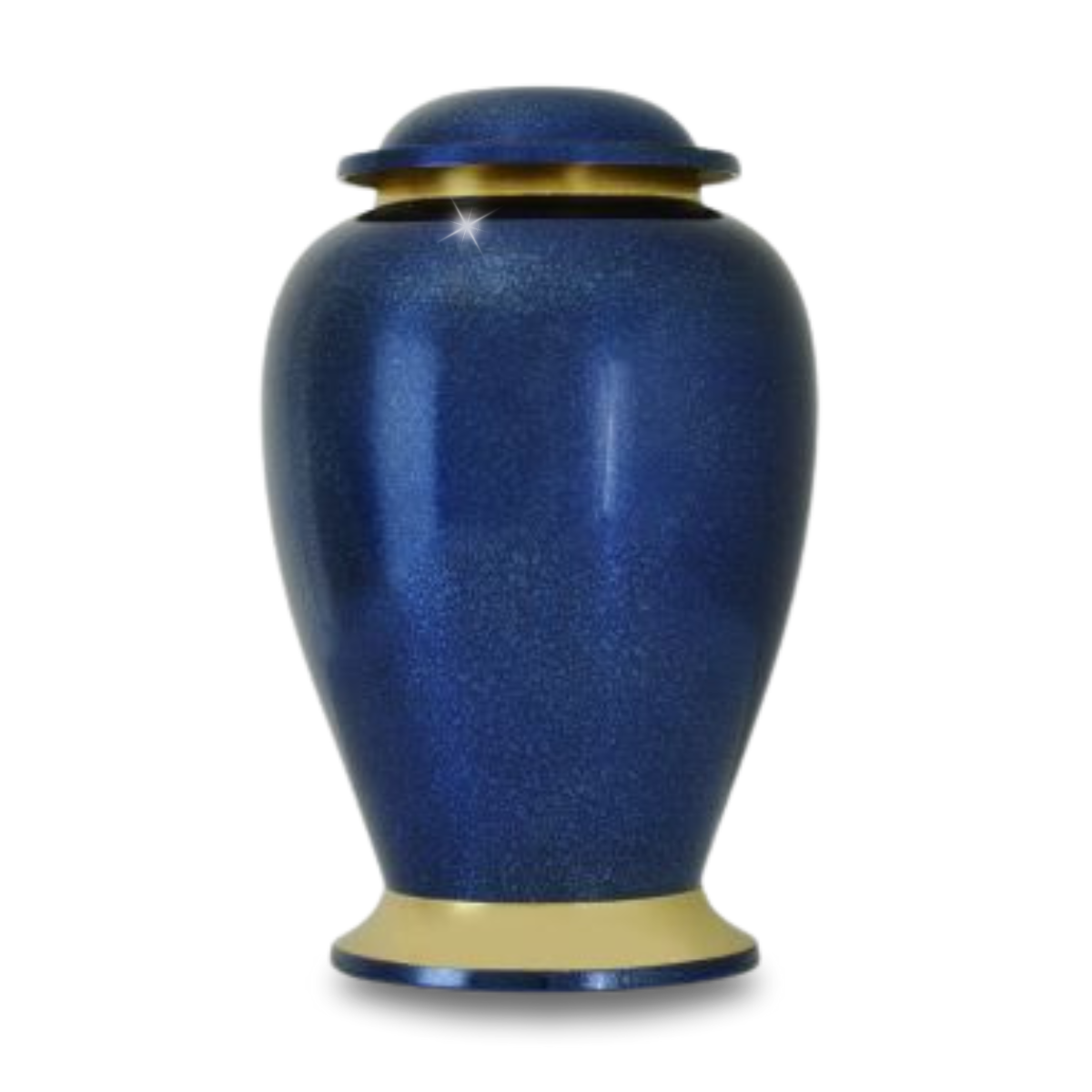 Gleaming Blue Urn