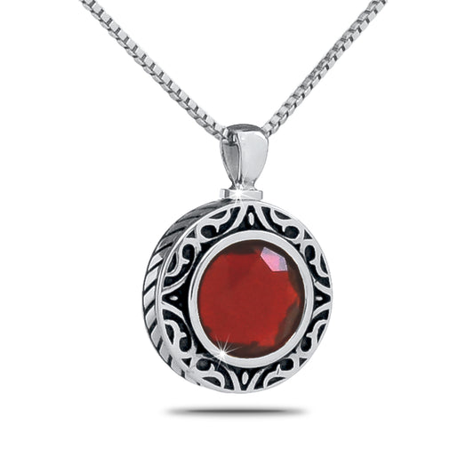 January Dark Red Steel Keepsake